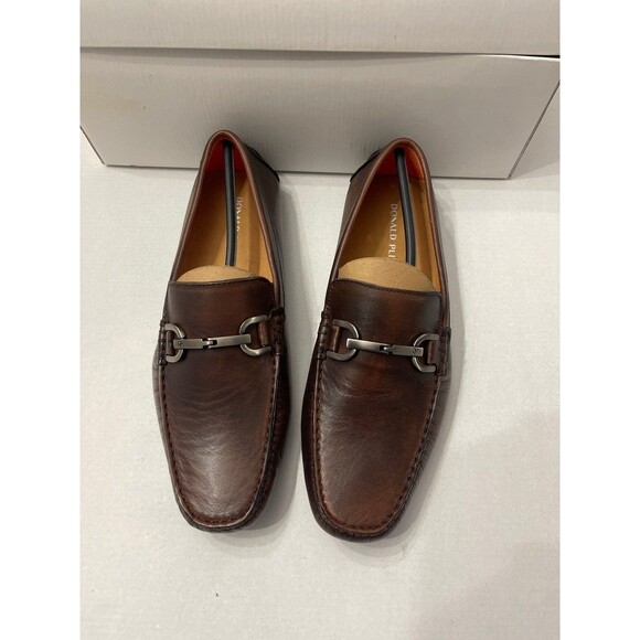 Donald Pliner Men\'s Victor Leather Bit Loafers Cognac Size 8M New In Box main image 7